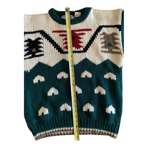 Monument  Vintage knit Sweater Crewneck Knitwear men’s 100% acrylic Large - Picture 4 of 8